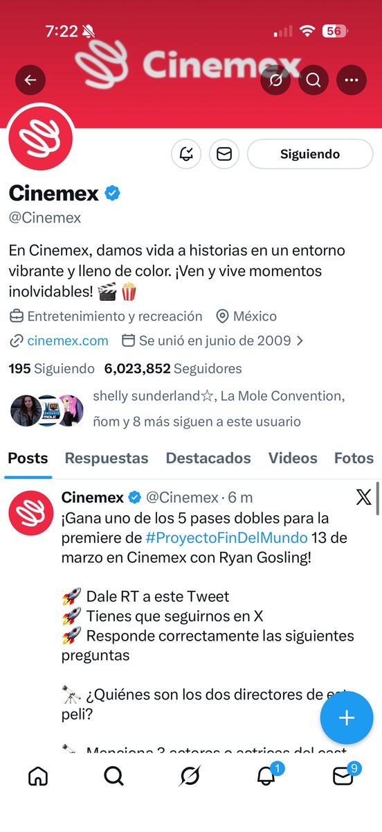 dana_moar's tweet photo. @Cinemex Directores: Phil Lord y Christopher Miller.
• Elenco: Ryan Gosling, Sandra Hüller y Milana Vayntrub.
Cinemex con IMAX con Láser
1. Cinemex Market Antara (CDMX)
2. Cinemex DownTown Puebla (Puebla) https://t.co/Hym2ApFH4s