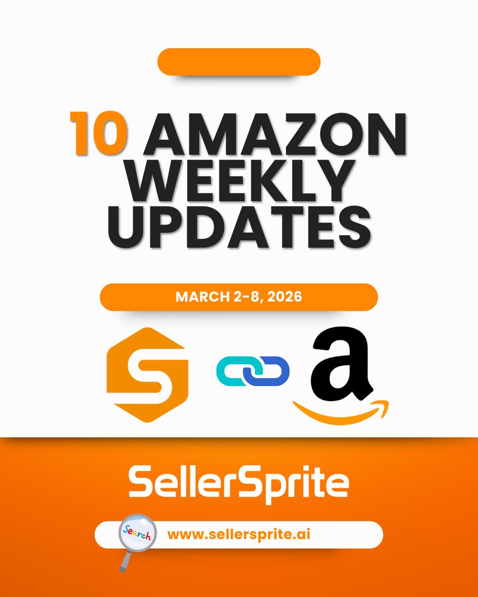 SellerSprite_EN's tweet image. 📣Amazon sellers! Here are 10 latest news from Amazon industry last week, which you can't miss! #AmazonFBA #AmazonSeller #AmazonUpdates #AmazonPolicy #SellerSprite