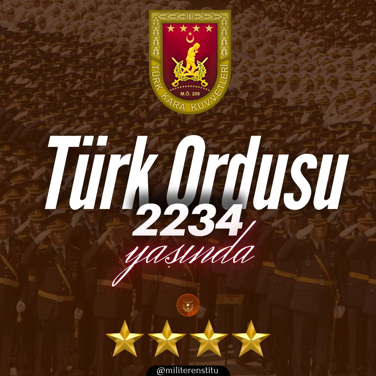Türk ordusu, bölgedeki en güçlü kara gücüne sahip, üç kuvvetli(K, Hv, Dz) ordular bütününden oluşuyor.

Bu coğrafyada Türk ordusundan ve milletinden üstün bir kuvvet yoktur. 

Bu da böyle biline!