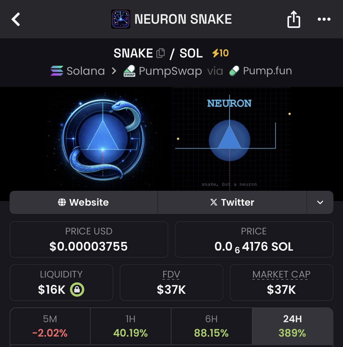 $SNAKE looks ready for a new ATH.

And most people still don’t understand what they’re looking at.

This isn’t just another meme coin.

It’s tied to an actual project built by a real neuroscientist.

Let me explain ↓

Neuron Snake started as a simple idea:

“Play a game, map the