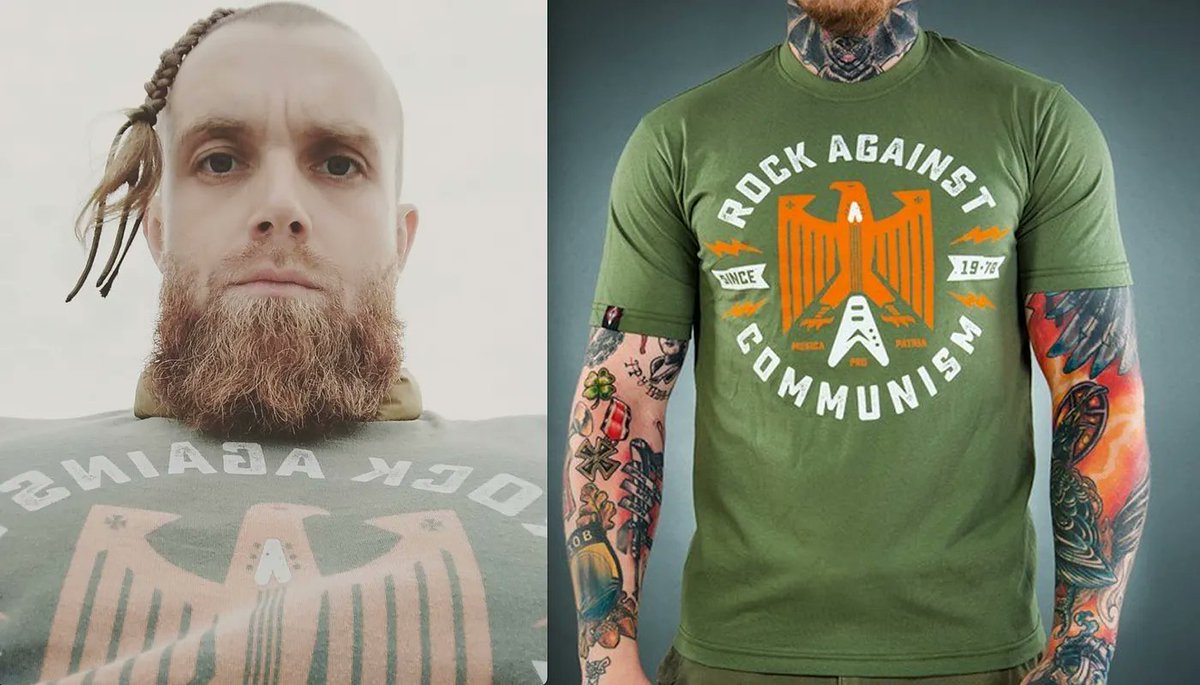 mossrobeson__'s tweet photo. Introducing Serhii Rotchuk/Grushin, one of the leaders of the Azov medical service. His oldest IG post has him wearing a "Rock Against Communism" (white power music) shirt produced by the 🇷🇺🇺🇦 neoNazi group "Wotanjugend." He's also interested in 🇧🇪 Nazi collaborator Leon Degrelle https://t.co/wMdNU0wvSh