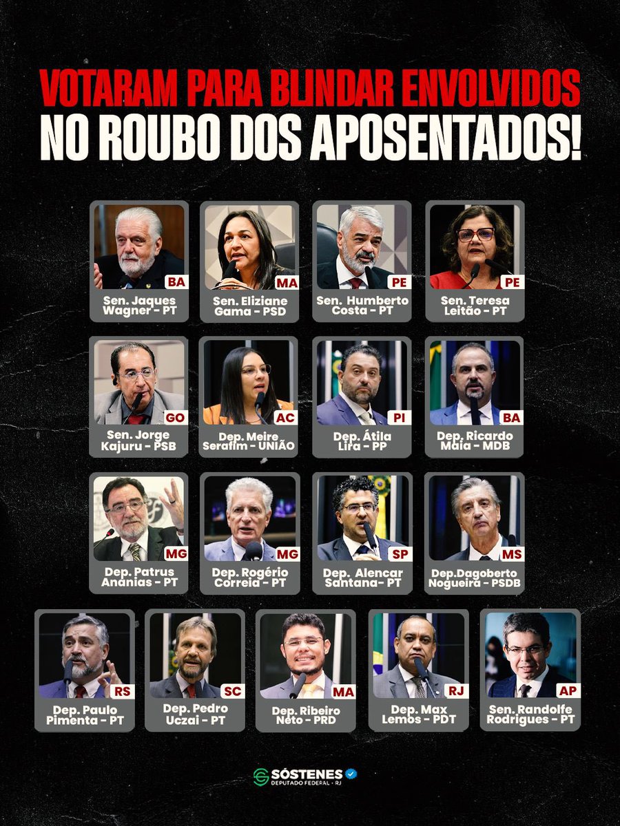 surikato_SP's tweet photo. Anotem esses nomes:

Jaques Wagner
Eliziane Gama
Humberto Costa
Teresa Leitão
Jorge Kajuru
Meire Serafim
Átila Lira
Ricardo Maia
Patrus Ananias
Rogério Correia
Alencar Santana
Dagoberto Nogueira
Paulo Pimenta
Pedro Uczai
Ribeiro Neto – PRD
Max Lemos
Randolfe Rodrigues https://t.co/P6Bf2RSUB5
