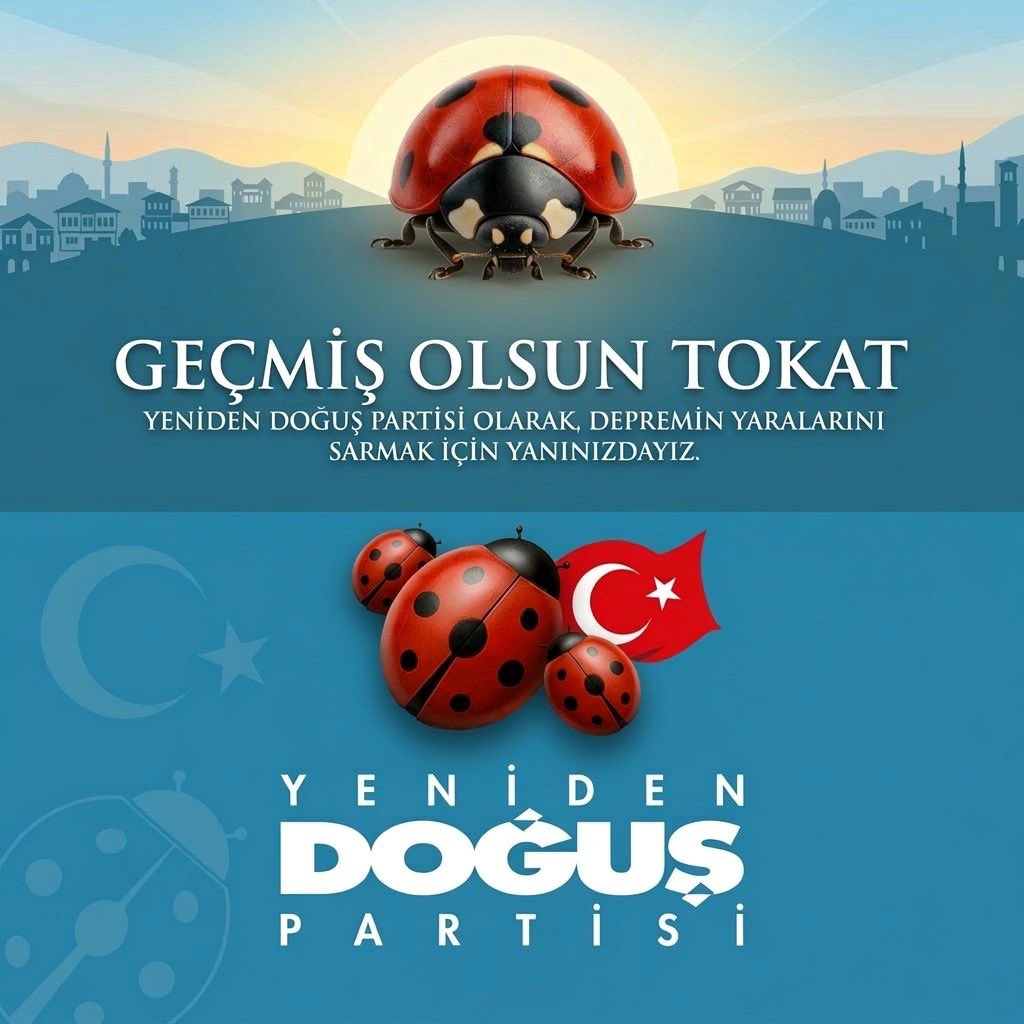 Tokat’ta meydana gelen depremden etkilenen tüm vatandaşlarımıza geçmiş olsun dileklerimizi iletiyoruz.

Yeniden Doğuş Partisi olarak dualarımız Tokatlı hemşehrilerimizle. 

Rabbim milletimizi her türlü afetten korusun.