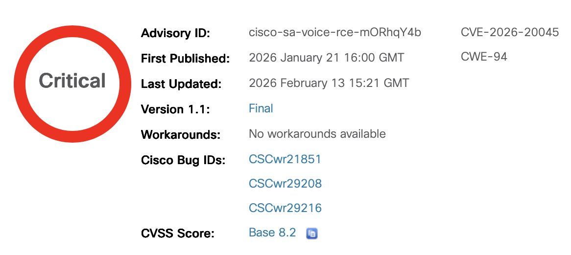 🔐Cisco Security Advisory
Cisco Unified Communications Products Remote Code Execution Vulnerability

sec.cloudapps.cisco.com/security/cente…

#cybersecurity #infosec