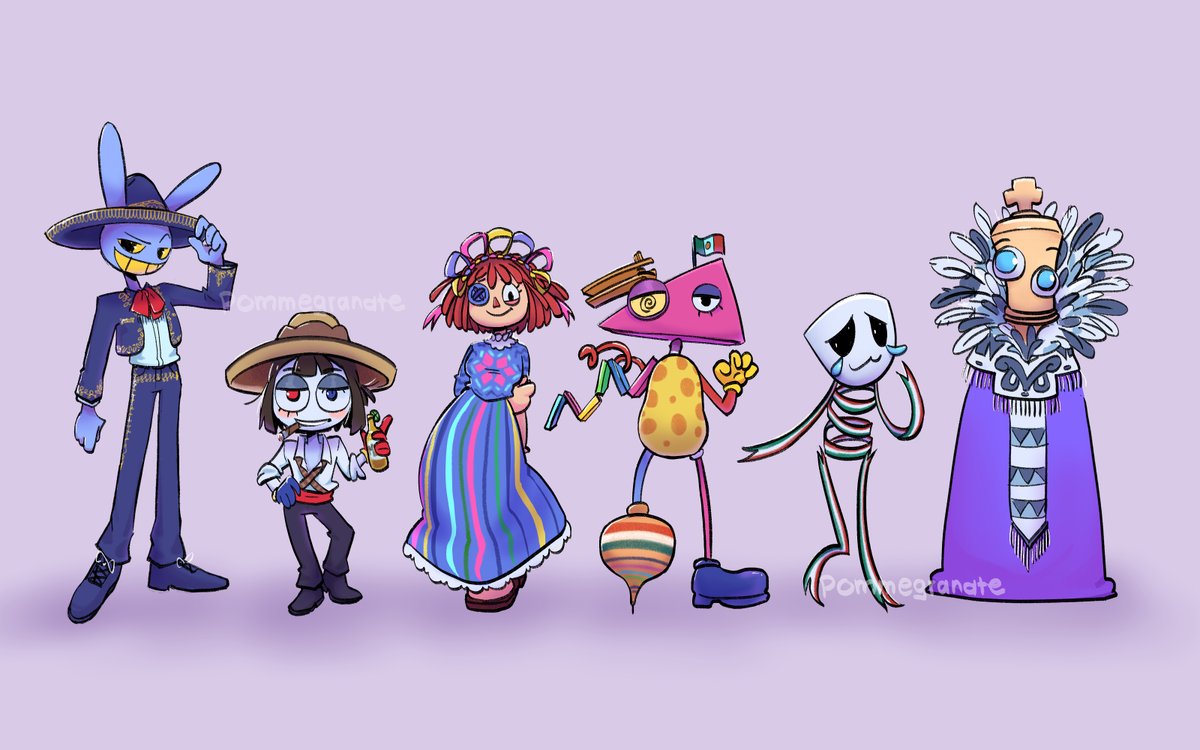 finally finished THE PINCHE AMAZING DIGITAL CIRCUS-

expect more of this mexa AU but a lot more stupid stuff 
#tadc #tadcAU #art