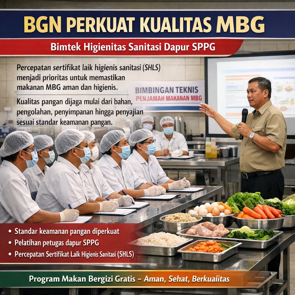 BGN Perkuat Kualitas MBG Lewat Bimtek Higienitas Dapur SPPG #MakanBergiziGratis