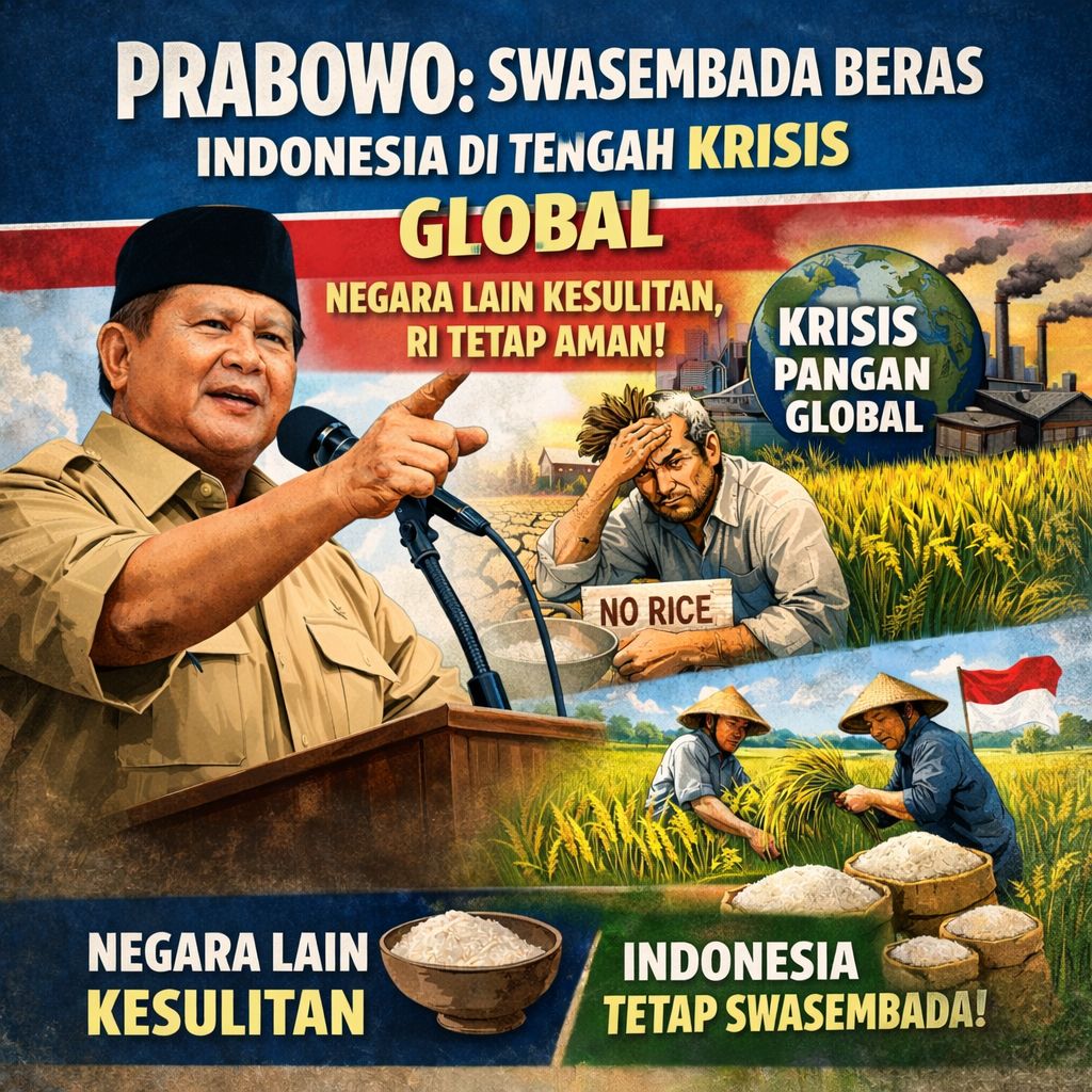 Swasembada Beras Indonesia Tetap Aman di Tengah Krisis Global #SwasembadaPangan