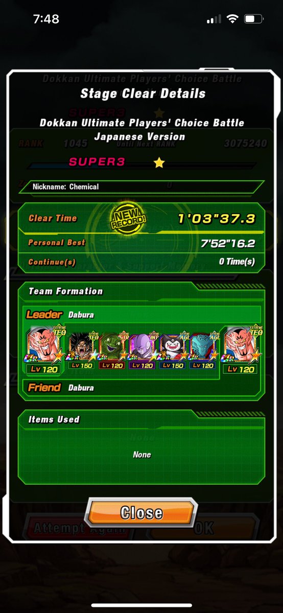 cheminbalance1's tweet photo. @TheIroncane the amount of RNG needed is insane. Well done man. https://t.co/XWaGliWq5t