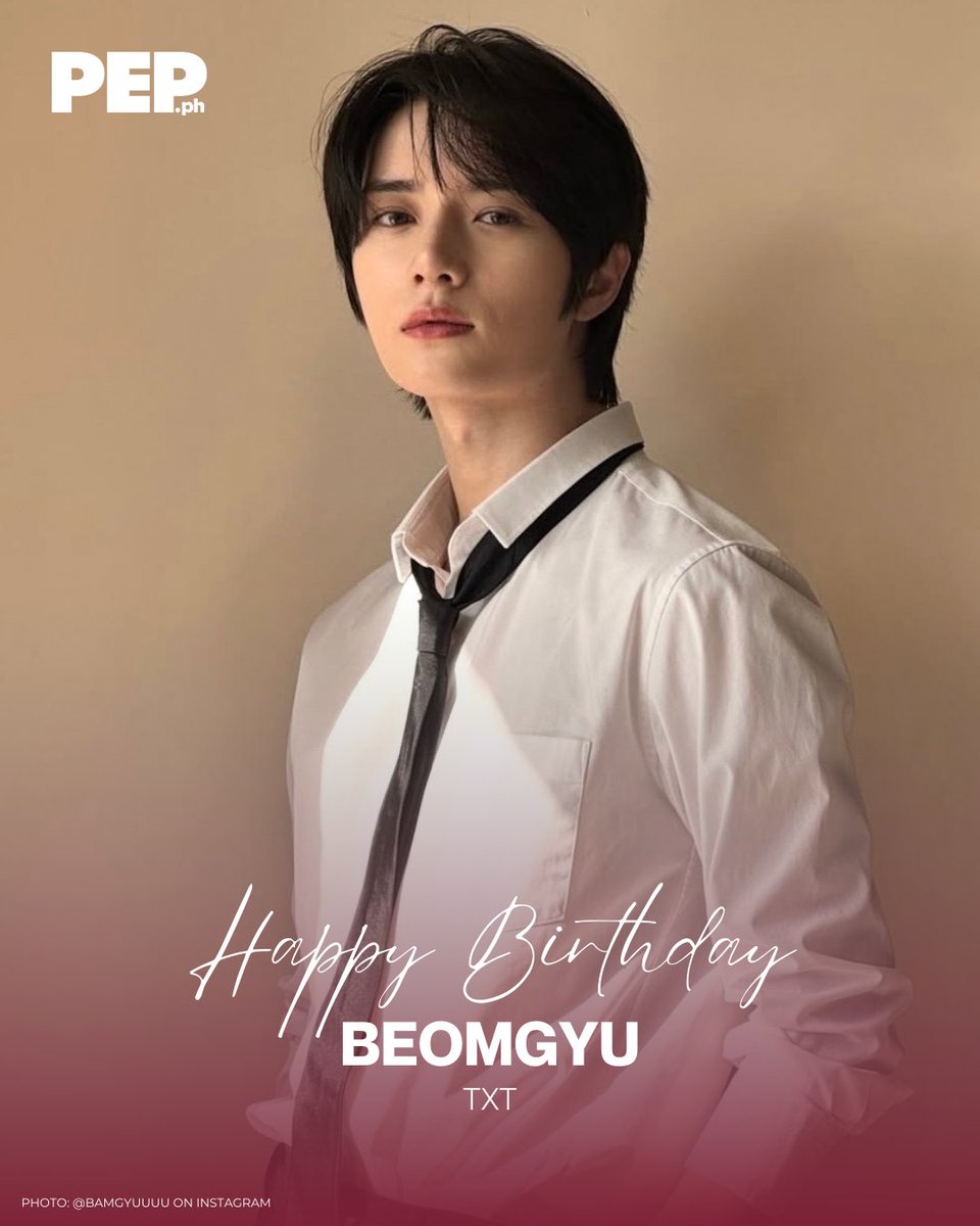 PEPalerts's tweet photo. Happy Birthday, Beomgyu! 🎂 Wishing you a year full of joy, creativity, and musical growth. ✨ 

He is a South Korean singer, dancer, and member of the K‑pop boy group TXT (Tomorrow X Together), known for his vocals, performance skills, and artistic presence.

#PEPBirthdays https://t.co/wKvXgsKO9I