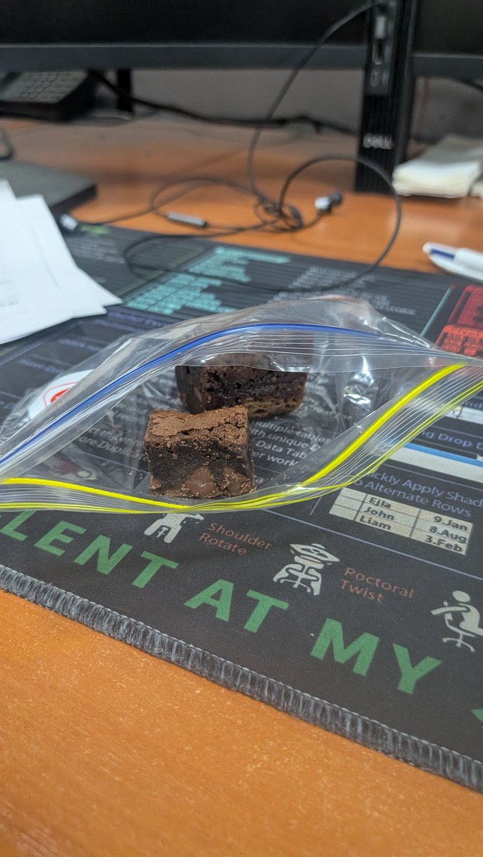 Mattys123's tweet image. Brownies from a work colleague to get me through a Friday #thanks #brownies