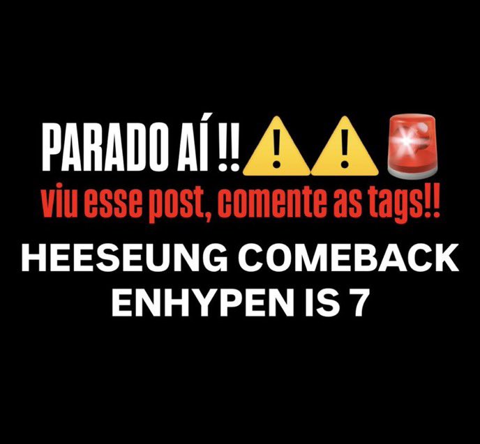 esse horário é muito bom para nós subirmos as tags coreanas! por favor, continue subindo  

희승이를 다시 엔하이픈으로 되돌리다!
#엔하이픈은_일곱이다
#엔하이픈은_7명이다
#엔하이픈_일곱을_지켜
#빌리프랩_설명해라

#BEACCOUNTABLE_BELIFT
#ENHYPEN_IS_7 
#HEESEUNG_STAYS