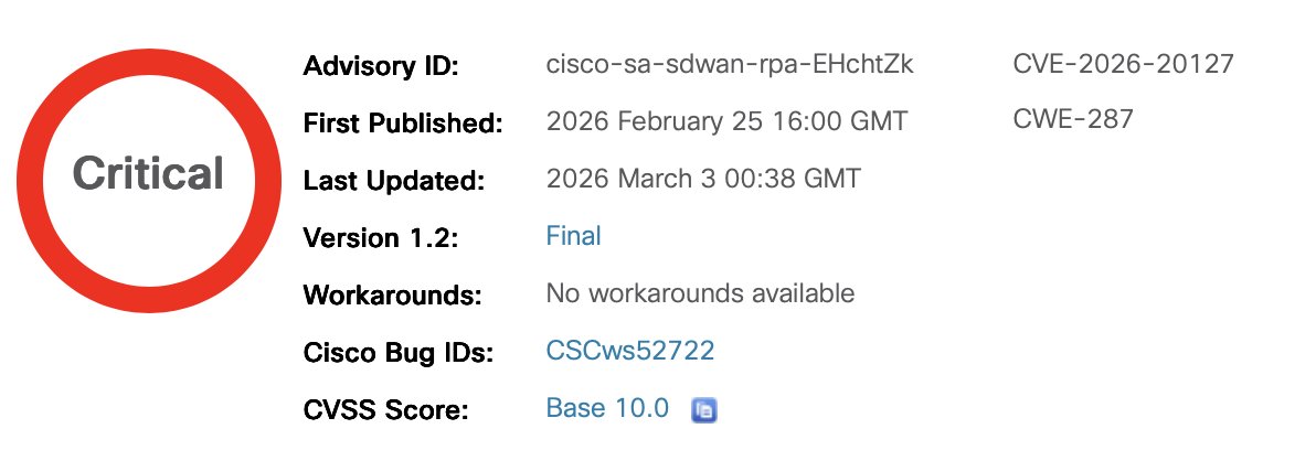 🔐Active exploitation of Cisco Catalyst SD-WAN by UAT-8616
blog.talosintelligence.com/uat-8616-sd-wa…
sec.cloudapps.cisco.com/security/cente…

#infosec #cybersecurity #SDWAN
