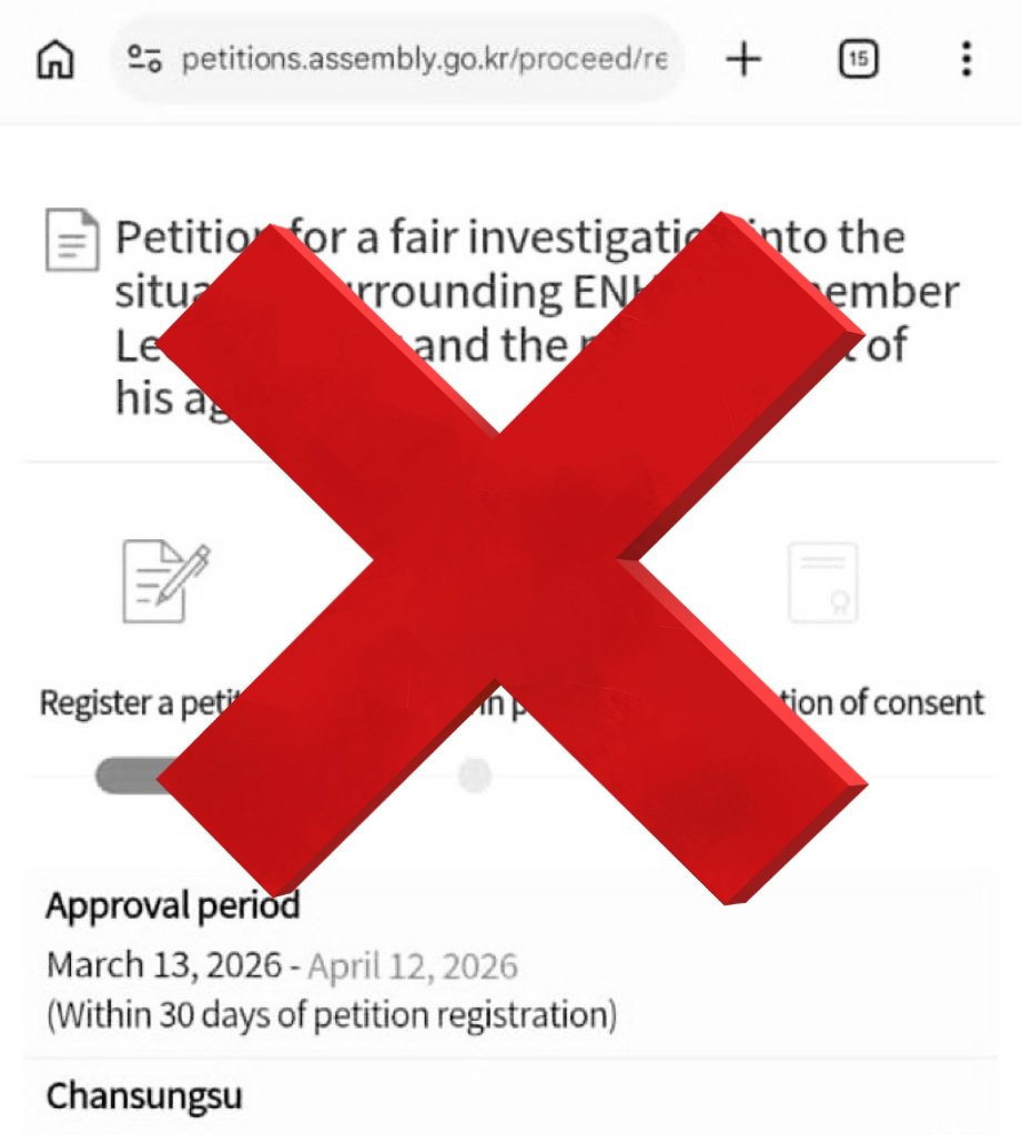 ENGENEs, peço que parem de divulgar a petição que aprova a investigação da Hybe, eu acabei postando pois não sabia das consequências mas isso infelizmente pode fazer muito mal ao Heeseung, uma vez onde a empresa pode jogar a culpa da investigação para cima dele! 

Então por
