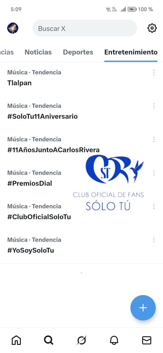 ClubSoloTu's tweet photo. 11 años caminando junto a Carlos Rivera💙

#SoloTu11Aniversario
#11AñosJuntoACarlosRivera
#ClubOficialSoloTu
#YoSoySoloTu

Seguimos en tendencia 💙🙌🏻

#CarlosRivera

Dominamos casi todo el día las tendencias  💪🏻 💙😌

@_CarlosRivera  @mikenoriega @riveristashq @sonymusicmexico https://t.co/mGGxaTWu5T