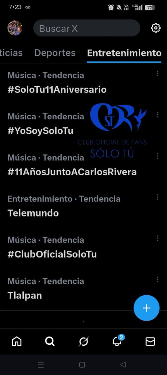 ClubSoloTu's tweet photo. 11 años caminando junto a Carlos Rivera💙

#SoloTu11Aniversario
#11AñosJuntoACarlosRivera
#ClubOficialSoloTu
#YoSoySoloTu

Seguimos en tendencia 💙🙌🏻

#CarlosRivera

Dominamos casi todo el día las tendencias  💪🏻 💙😌

@_CarlosRivera  @mikenoriega @riveristashq @sonymusicmexico https://t.co/mGGxaTWu5T