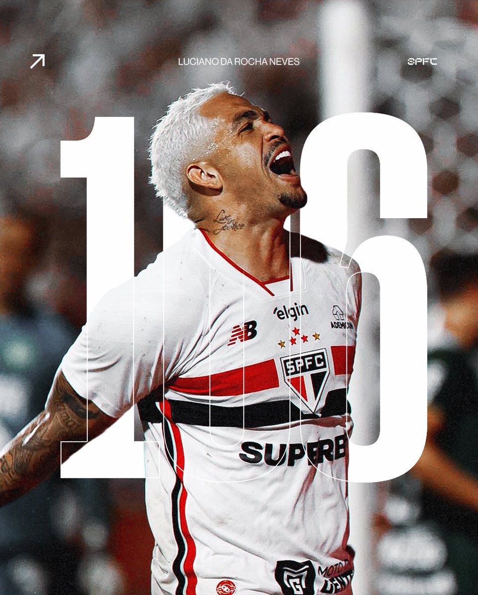 106 vezes Luciano 🤩

O atacante subiu para o 16º lugar na artilharia histórica do clube, ao lado de Remo, ultrapassando o ídolo Canhoteiro na lista! 

#VamosSãoPaulo 🇾🇪
