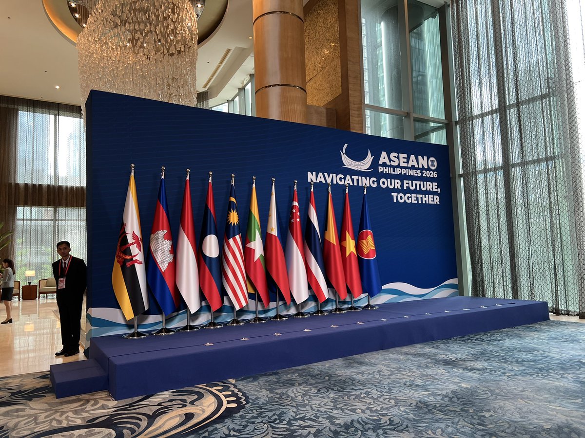 loganzapanta's tweet photo. Trade ministers of Association of Southeast Asian Nations member-states gather here in Taguig for the 32nd Asean Economic Ministers’ Retreat. 

They are expected to discuss, among others, the conflict in the Middle East and its impact on trade. @inquirerdotnet https://t.co/dKzwxhnn8I