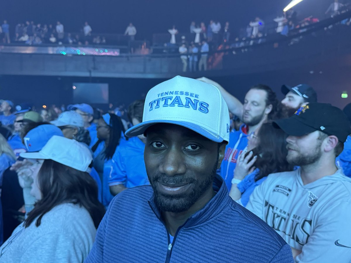 Justin sports some new gear. #Titans.