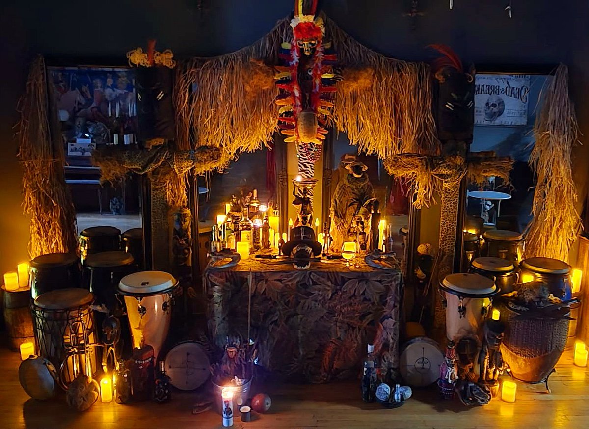 The altar and workstation for this weekend's Mojo Rising!