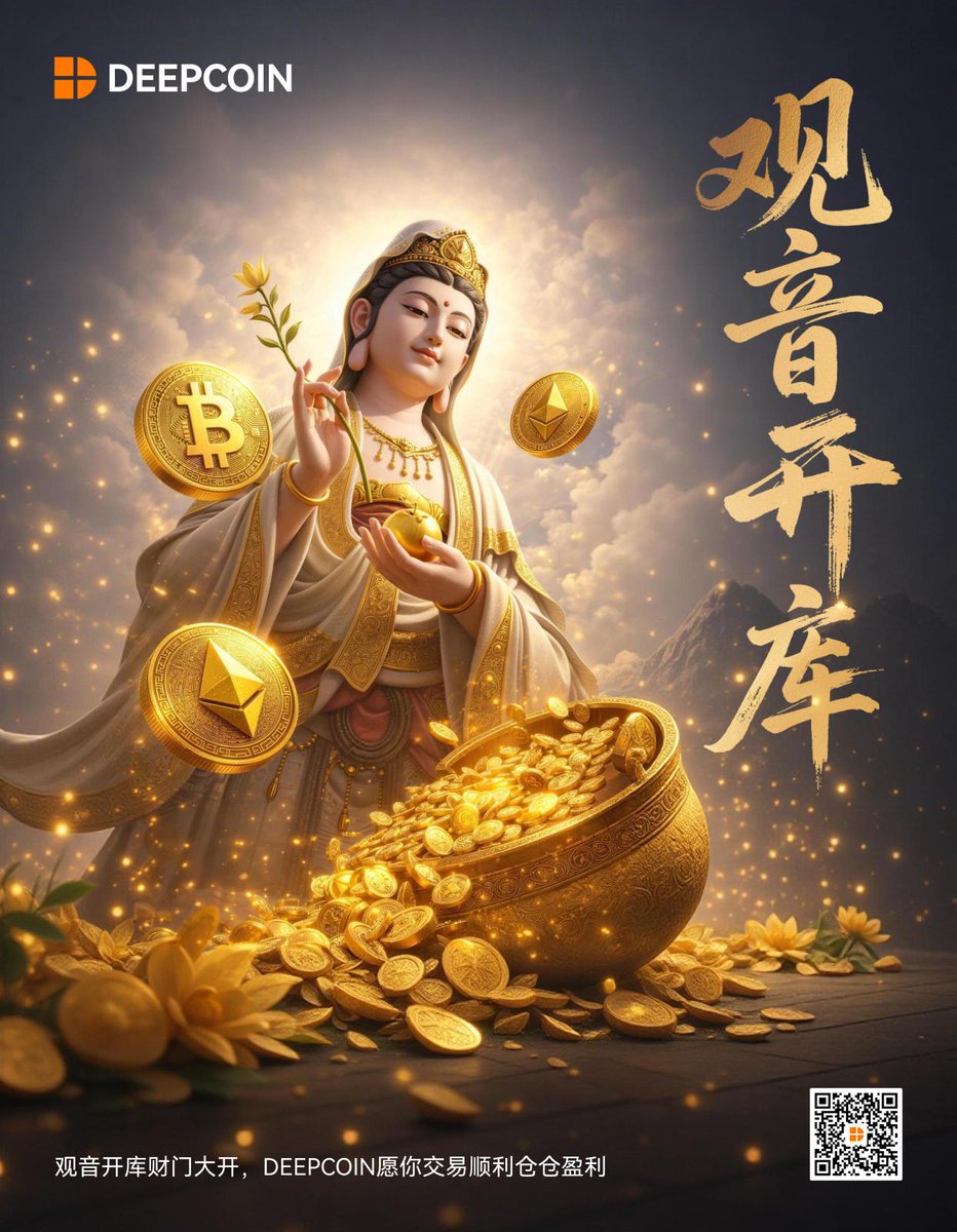 观音开库财门大开，Deepcoin 愿你仓仓盈利！🙏
接住这份“泼天富贵”，交易顺利，金元满盈！💰

#观音开库 #Deepcoin #数字资产 #BTC #ETH #理财祈福 #仓仓盈利