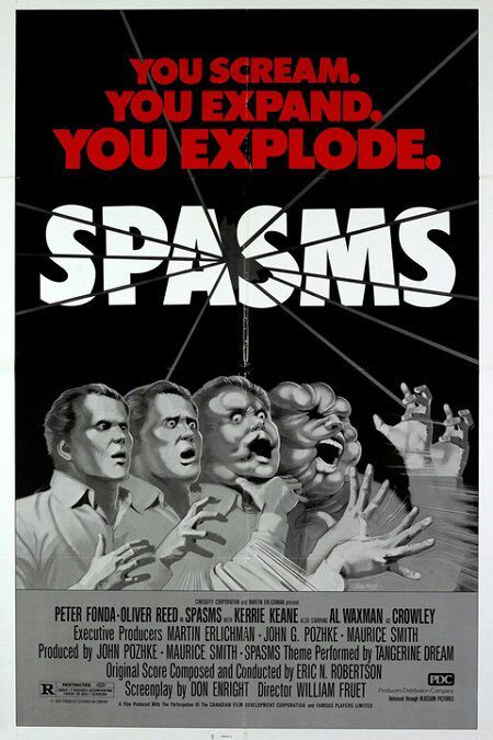 16mmInferno's tweet photo. The forgotten (?) and strange "Spasms" (1983), directed by William Fruet and starring Peter Fonda, Oliver Reed, Kerrie Keane & Al Waxman. Special makeup effects by Dick Smith 💀
📽️ WATCH 📽️
https://t.co/RDya6rLahU
#Spasms #Horror #PeterFonda #16mmInferno #OliverReed #Creature https://t.co/P0avq5TYSm