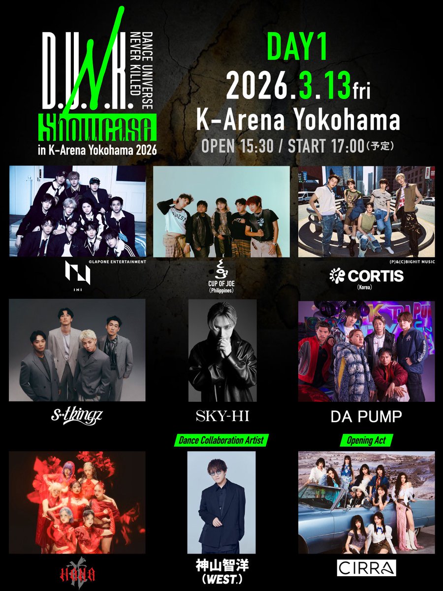dunk_dance's tweet photo. ＼ 本日開催！／
━━━
#D_U_N_K_ Showcase
in K-Arena Yokohama 2026
━━━

🗓3.13(金)
OPEN 15:30 / START 17:00
📍K-アリーナ横浜

ダンス＆ボーカルシーンの“今”が集結。
スペシャルステージをぜひ会場で体感してください🔥

𝗗𝗔𝗬𝟭チケット残りわずか🎫
🔗https://t.co/pXrtYp91hl https://t.co/tI2Hm8RZT2