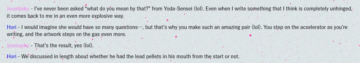 yd-sensei she/her!! viz had previously used he/him in the volume notes but the maritoki website uses she/her