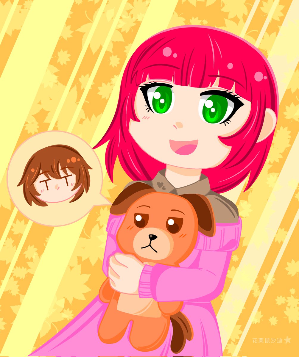 O9976Mom's tweet photo. 💚🍁🧡🍀 #oc #自設 #artwork https://t.co/xypNAZHRUu