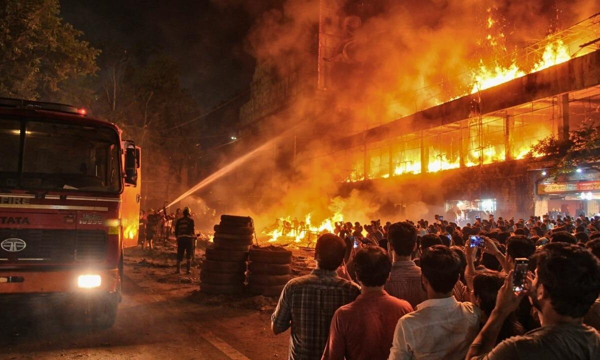 SimplifyingFire's tweet photo. 🔥 A major fire broke out yesterday at a furniture showroom in Chandanagar, Hyderabad, causing extensive property damage.

Furniture stores contain highly combustible materials like wood, foam &amp; fabrics, making fire protection systems essential.

#FireSafety #HyderabadFire https://t.co/qQM0S6l07x