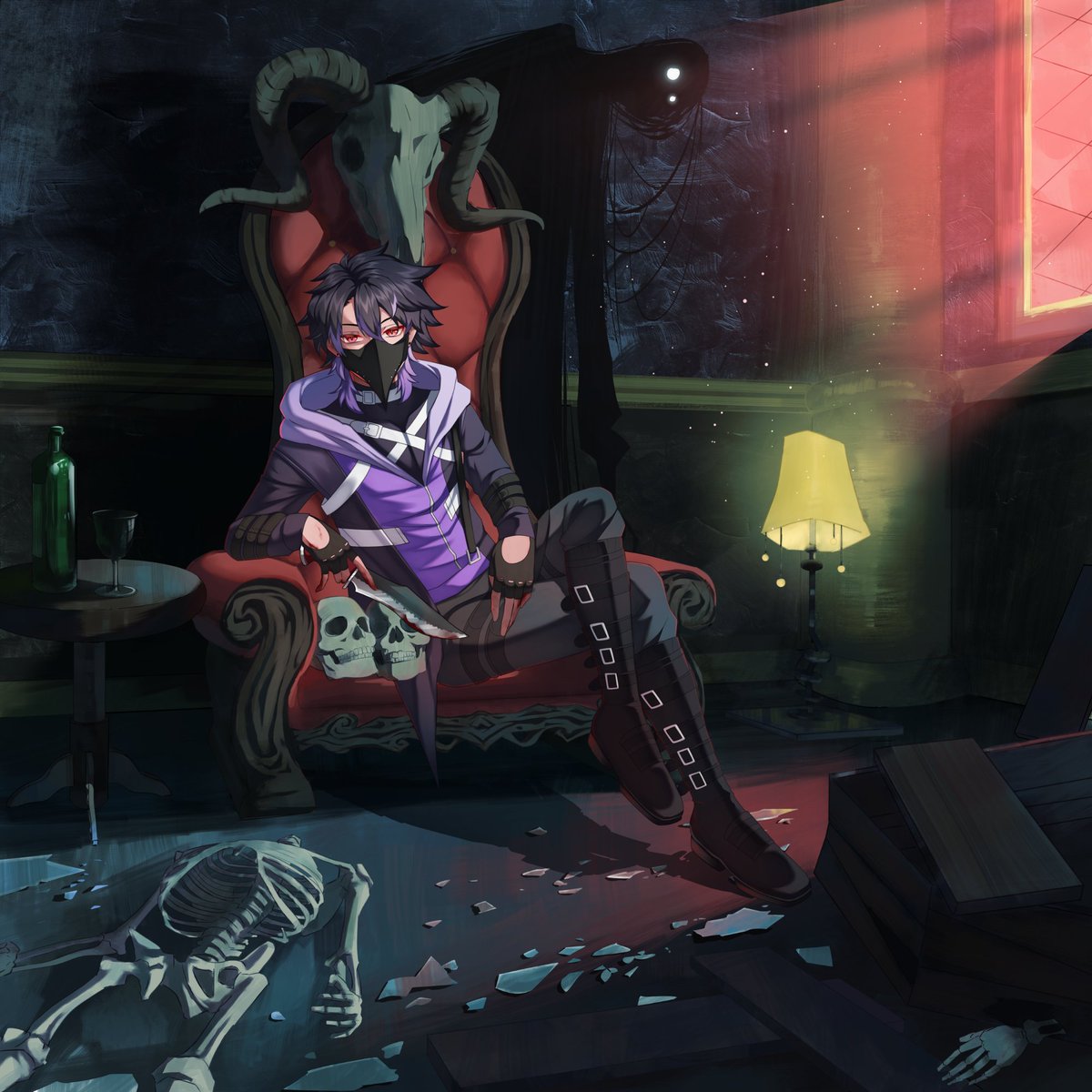 Commission from @/Void_Grimreaper
Will you submit to him or fight?

#VTuber #VGenComm #VGenOpen