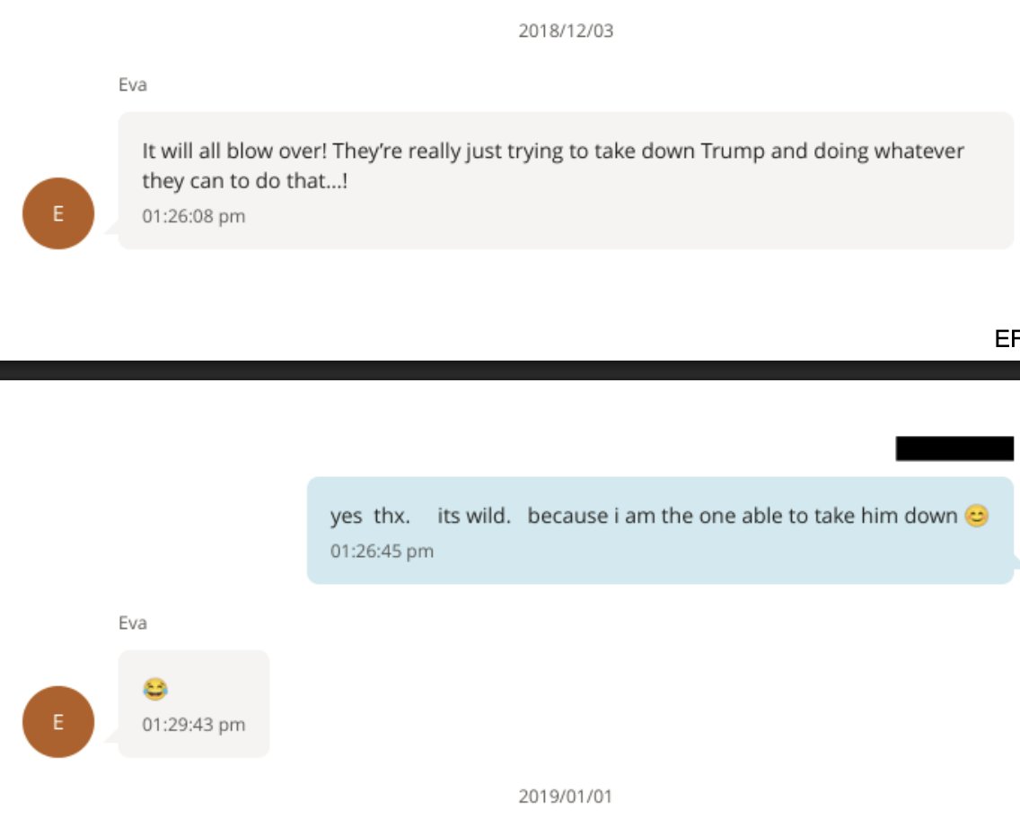 WilliamRamseyIn's tweet photo. THE EPSTEIN FILES: EPSTEIN BELIEVED HE HAD INFO TO TAKE DOWN TRUMP!

 2018/12/03

EVA: "It will all blow over! They're really just trying to take down Trump and doing whatever they can to do that....!"

EPSTEIN: "its wild. because i am the one able to take him down." https://t.co/geHajoQcsO