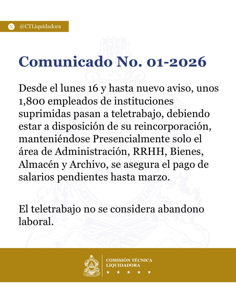 Comisión Técnica Liquidadora tweet media