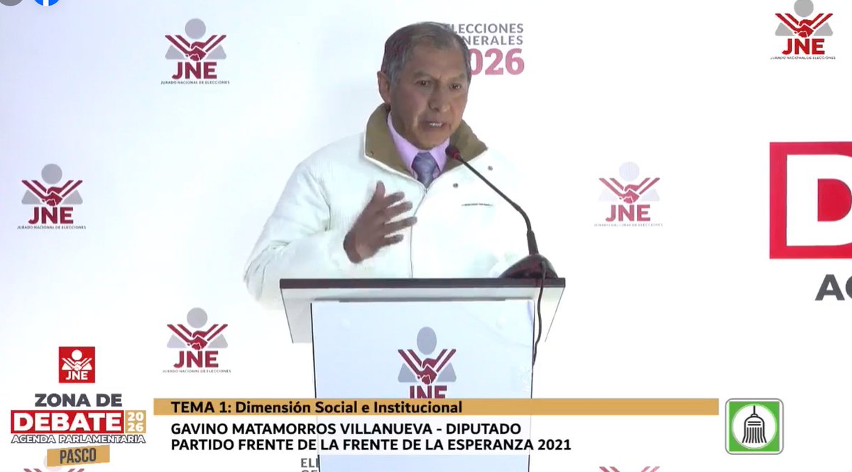 JNE_Peru's tweet image. 🚨¡Atención #Pasco!
🗣️Se inició #ZonaDeDebate de la Agenda Parlamentaria

📺Sigue atento las propuestas de los candidatos a senadores y diputados de Pasco, en el siguiente enlace⤵️
facebook.com/AlturaTVdigita…

#EG2026 #VotoInformado