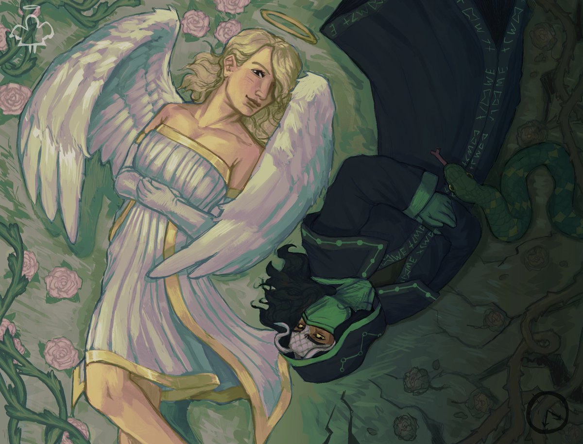 nettemicha's tweet image. Angel and Ouro!!! (I love how this came out!!)

 #nomoretime #no_more_time