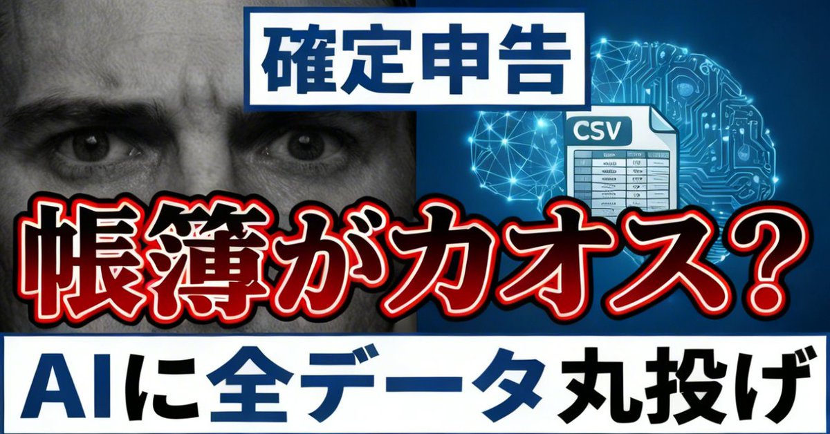 MIYAGIdesign's tweet photo. 確定申告、最後の週末。

「マネフォ連携で仕訳が重複してる」
「売掛金がマイナスになってる」

そんなカオスな帳簿を前に固まっている方へ。
（↑コレ先週の私です😅）

私のAI活用で効いたのは、うまいプロンプトを書くことではなく、
帳簿データを丸ごと渡して、AIとあれこれ話しながら重複や不整合を一緒に洗い出すことでした。

どう整理したのか、その過程をnoteにまとめています。
ちなみに、確定申告はもちろん。記事の整理もサムネ制作も。まいどAI総動員です。
この土日でなんとか終わらせたい方へ。
noteリンクはリプ欄に置いときますね👇