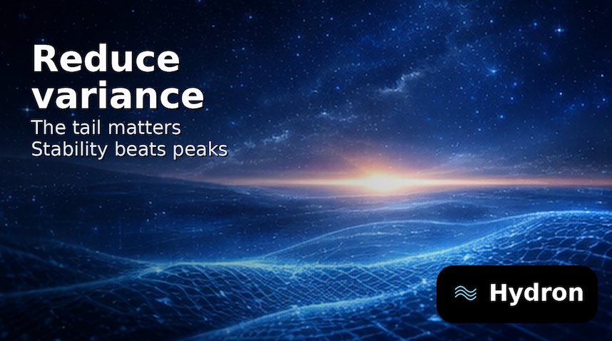 Hydron focuses on reducing latency variance, because the long tail is what users remember. Stable behavior beats occasional peaks.