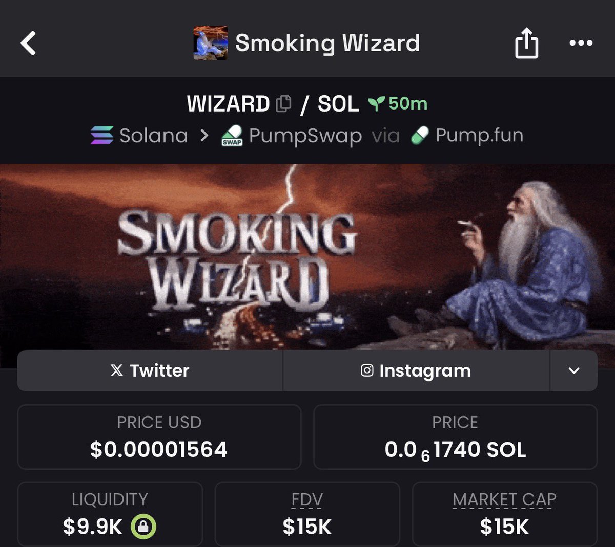 Watch your entry on $WIZARD
NOTE: high risk gamble

Ca, 8sUkf6verBMJQ3FodMf7LDxmJsDVAxbPAngnicsBpump