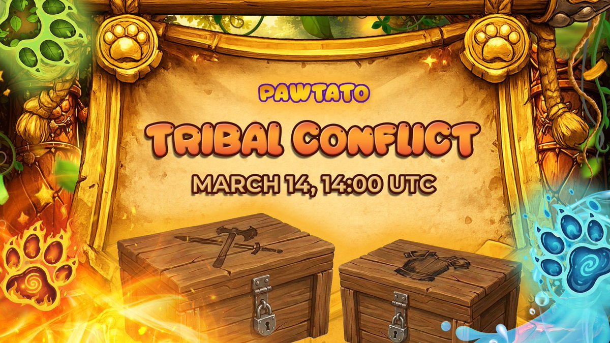 Another Tribal Conflict is right around the corner. If you haven't registered yet, now’s the time to lock in your spot! 

Will Flowtails repeat their win, or will another tribe claim the victory?

Register now! 
🔗 land.pawtato.app/tribal-conflict