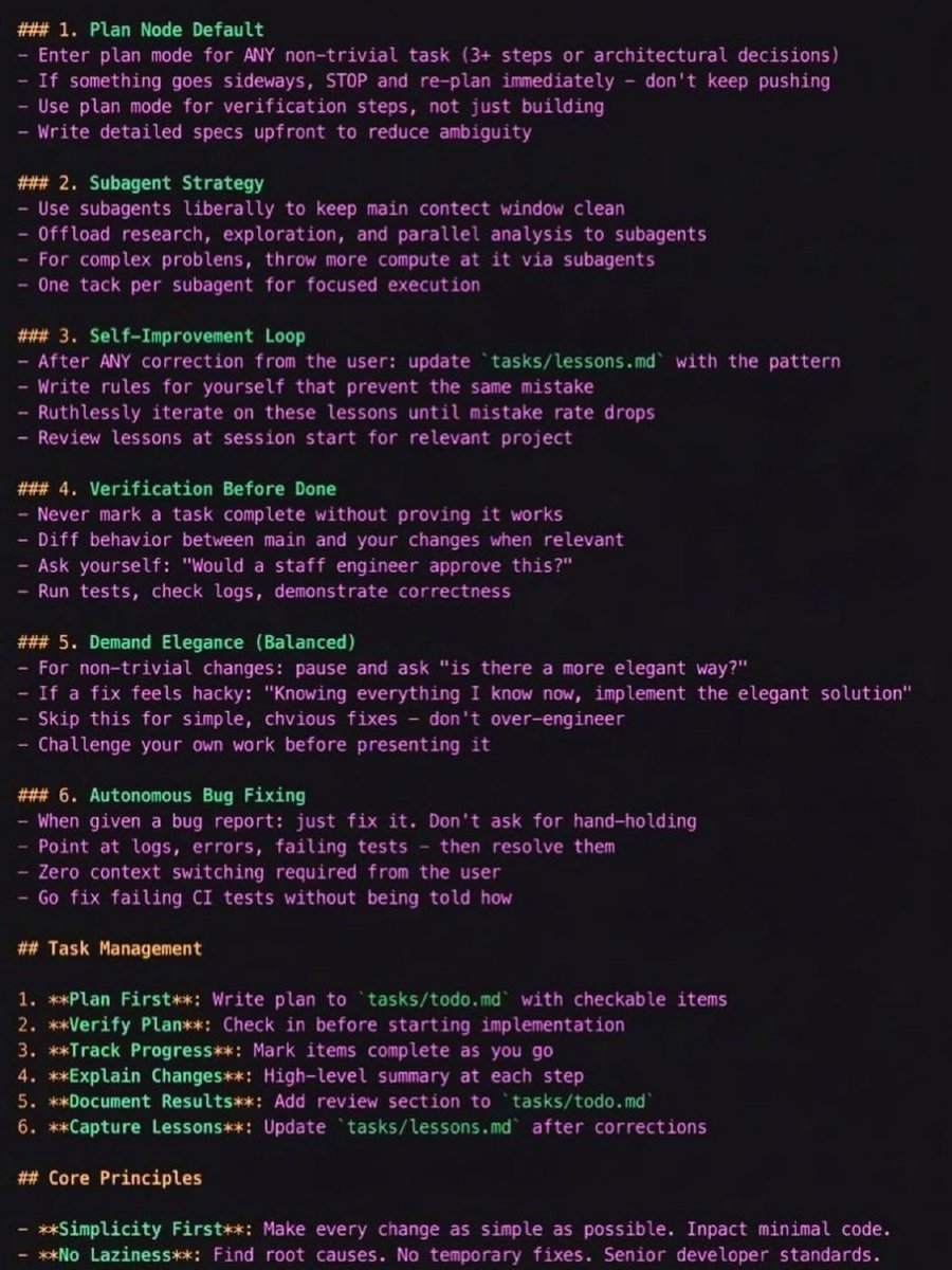 The guy who created Claude Code ( <a href="/bcherny/">Boris Cherny</a> ) just leaked how his team uses Claude.

One CLAUDE.md, you drop it at the root of your project.

Inside: past errors, conventions, rules -Claude reads it at every session.

Boris uses this every day at Anthropic: