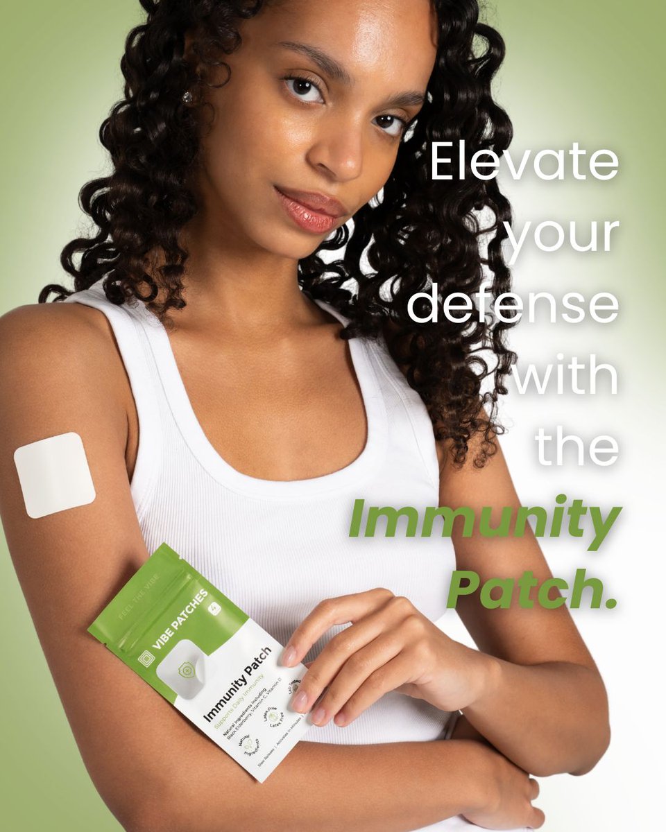 VibePatches's tweet image. Daily defense, made simple.

Natural ingredients delivered through a slow-release patch designed to support your body throughout the day. No pills. No powders. Just simple wellness.

✨ BUY 2 GET 2 FREE ✨

#VibePatches #ImmunityPatch #WearableWellness #VitaminPatch #DailyDefense