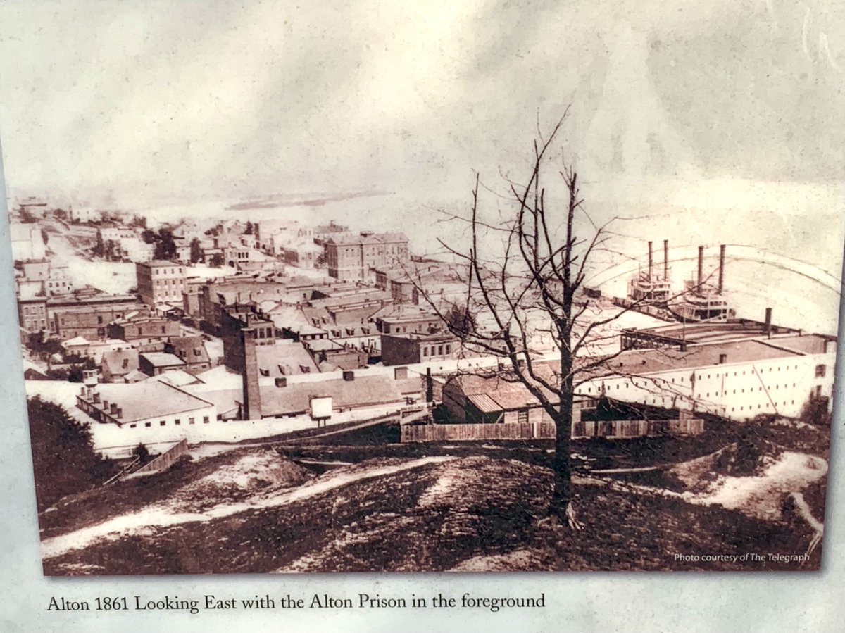 liz_july4th's tweet photo. After the Battle of #PortHenry, Confederate General Lloyd Tilgham and his staff was taken to Alton ππ https://t.co/CFCVmEewHD