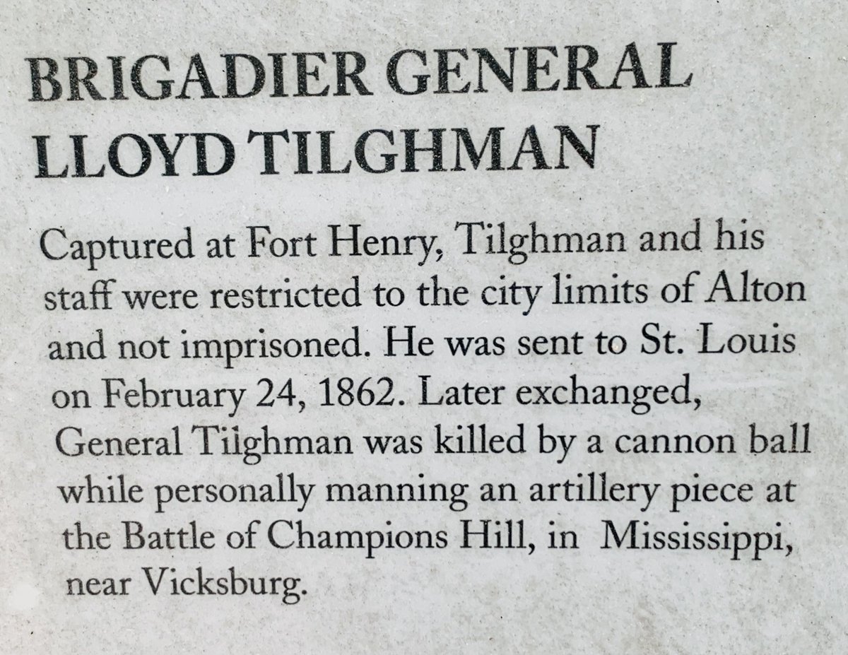 liz_july4th's tweet photo. After the Battle of #PortHenry, Confederate General Lloyd Tilgham and his staff was taken to Alton ππ https://t.co/CFCVmEewHD