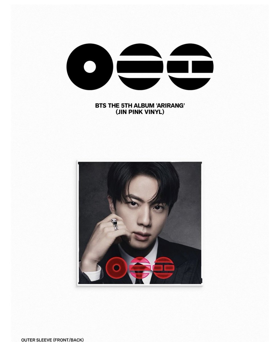 BTS THE 5TH ALBUM 'ARIRANG' (JIN PINK VINYL) ジンくんのポスター