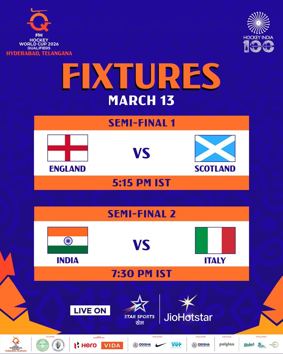 🏑भारत ने FIH हॉकी महिला विश्‍वकप 2026 में अपनी जगह पक्की कर ली है। 

भारत ने हैदराबाद में चल रहे क्‍वालीफाइंग टूर्नामेंट के सेमीफाइनल में पहुंचकर यह उपलब्‍धि हासिल की। 

#Hockey #HockeyIndia #IndiaKaGame #HWC2026 #MadeForHockey