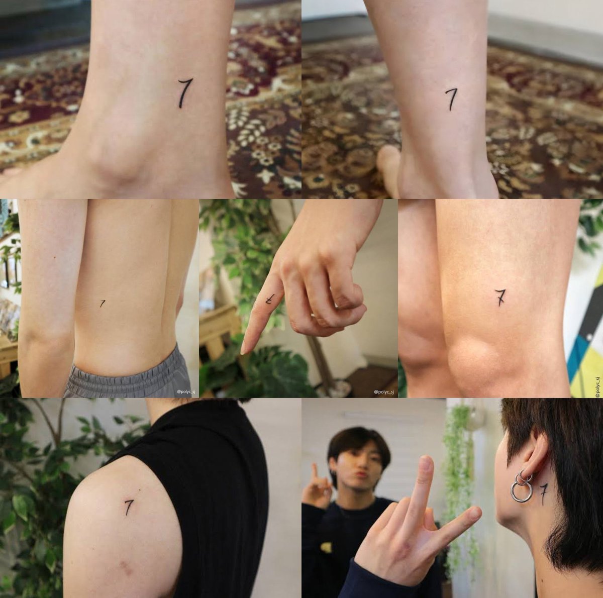 jjkclean's tweet photo. Na capa do vinyl as tatuagens (7) de cada um dos membros está gravada, as tatuagens juntas formam BTS 😭 https://t.co/M9WKCBRK4I
