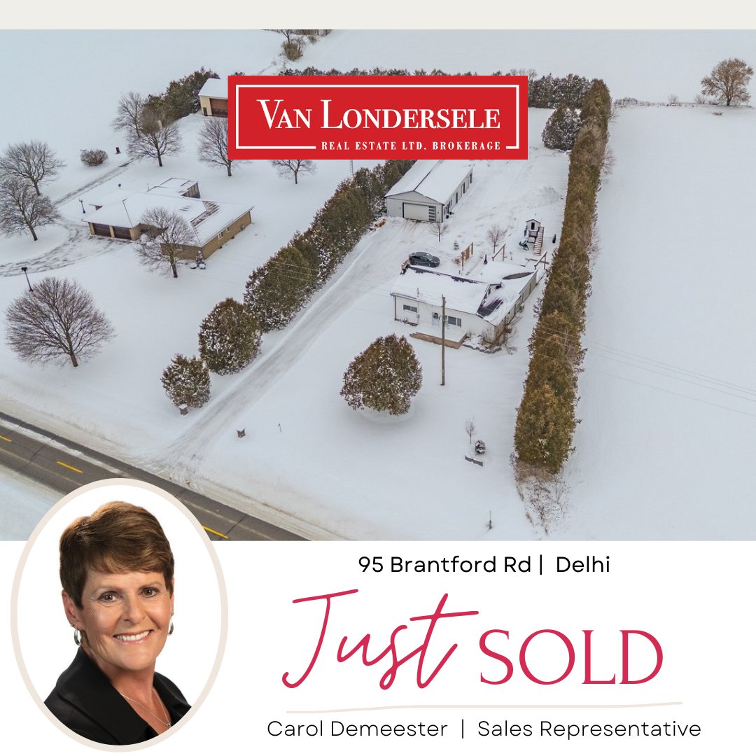 Congratulations to Carol’s clients on the sale of their property! 🎉

🌱Van LonderSELE TO Van LonderSOLD🌿

Carol Demeester | Sales Representative
📞(519) 732-4455
☎ (519) 428-5763
✉carol.demeester@icloud.com
💻vanlondersele.ca