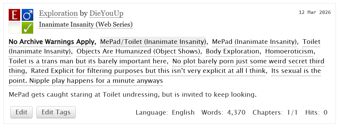 My silly t0ipad fic is now up for reading! 🔗 in replies