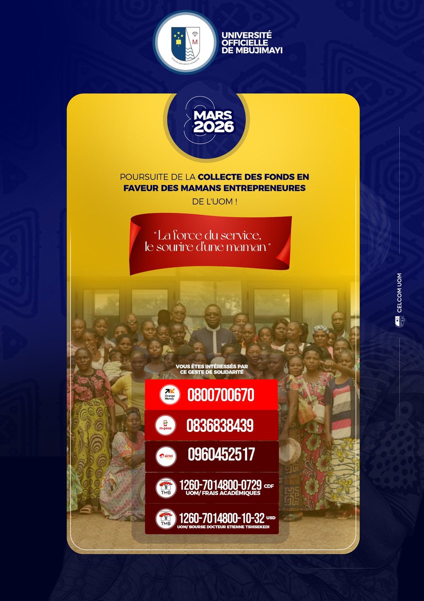 Université Officielle de Mbujimayi tweet media