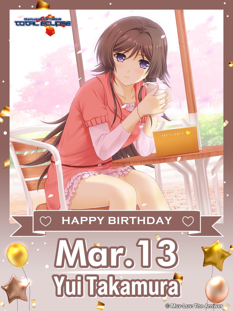 muvluvseries's tweet photo. ✨🎉 Happy Birthday! 🎉✨

March 13th is the birthday of Yui Takamura, a character from "Muv-Luv Alternative Total Eclipse"!

https://t.co/EGfUQuBpzc

#MuvLuv https://t.co/YhjRInoheo