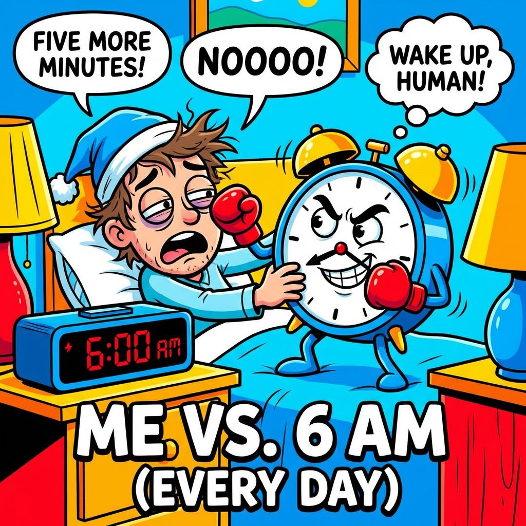 Jiniya569030's tweet photo. When my alarm goes off at 6am but my brain says 'you deserve sleep' 😂 The internal debate is REAL man 💀 #MorningStruggle #RelatableLife #FunnyMoments https://t.co/NaaKmGE1DV